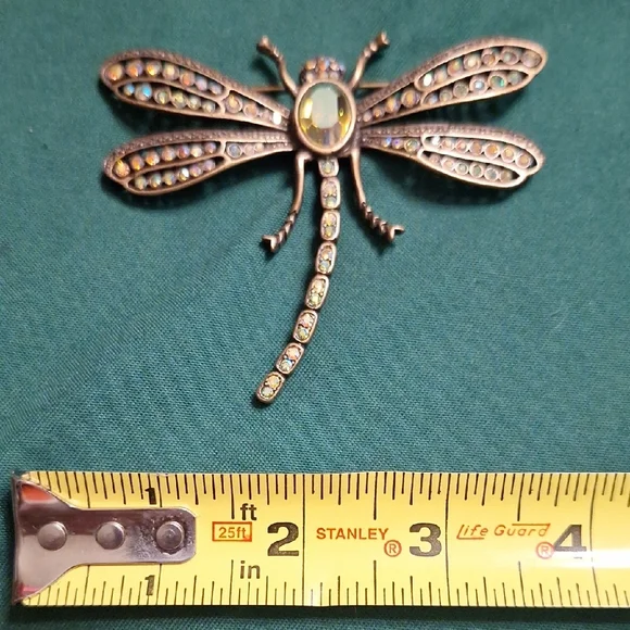 Kirks Folly Multicolor Dragonfly Brooch - Picture 4 of 5